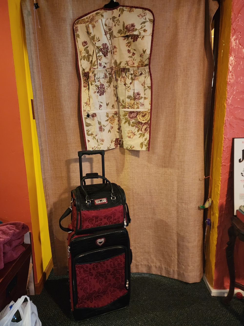 Beautiful Brighton Travel Luggage Set Shower Bag, Garmet Bag And Larger Bag